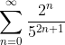 \sum_{n=0}^\infty \frac{2^{n}}{5^{2n+1}}